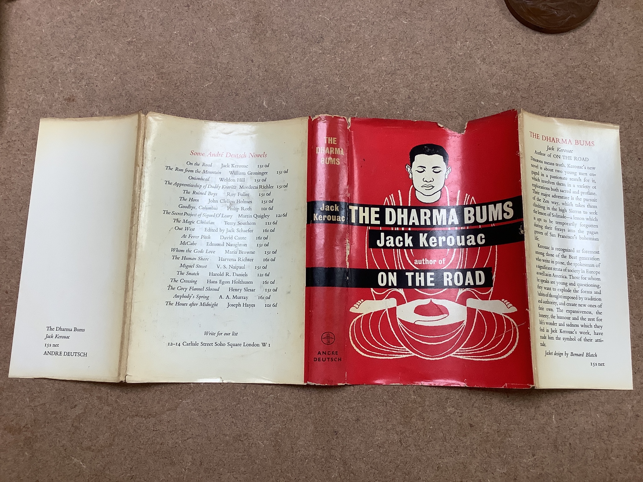 Kerouac, Jack - 3 works - On The Road, 1st English edition, original cloth with unclipped d/j, London, 1958; The Town and the City, 1st UK edition, original cloth with unclipped d/j , ragged and with loss to head of spin